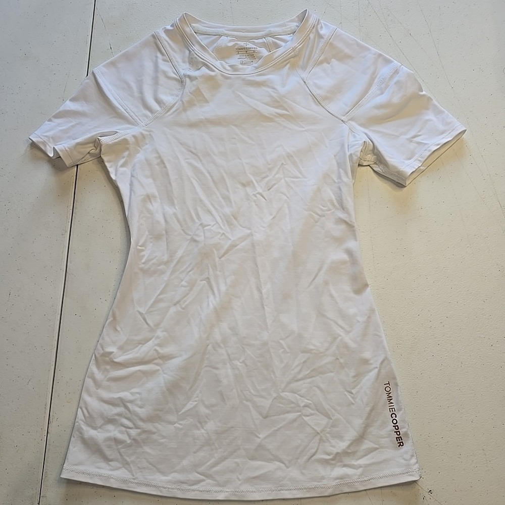 Tommie Copper Shirt Womens Small S Shoulder Centric Support‎ Shirt White